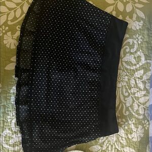 Elegant Black Polka Dot Skirt
